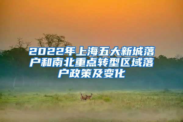 2022年上海五大新城落户和南北重点转型区域落户政策及变化