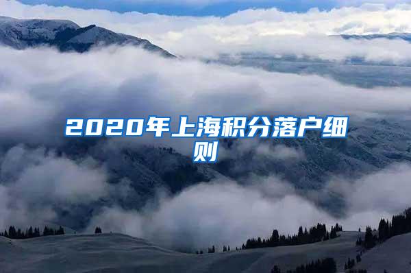 2020年上海积分落户细则