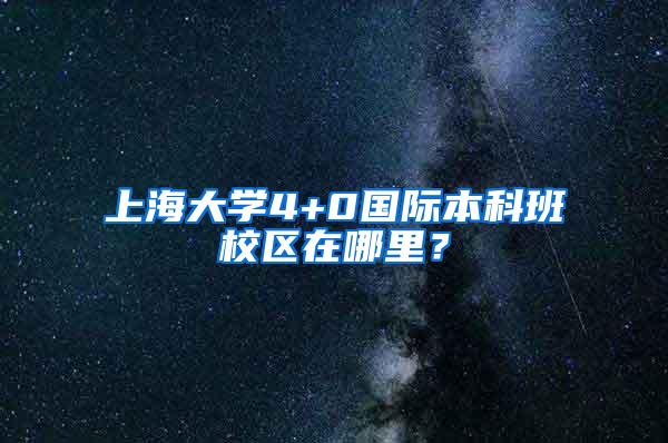 上海大学4+0国际本科班校区在哪里？