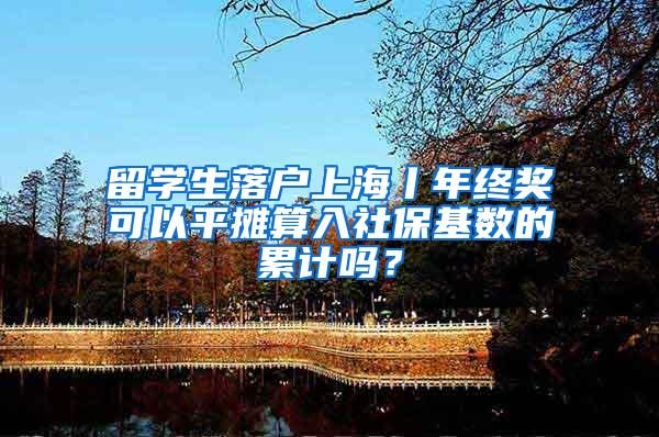 留学生落户上海丨年终奖可以平摊算入社保基数的累计吗？
