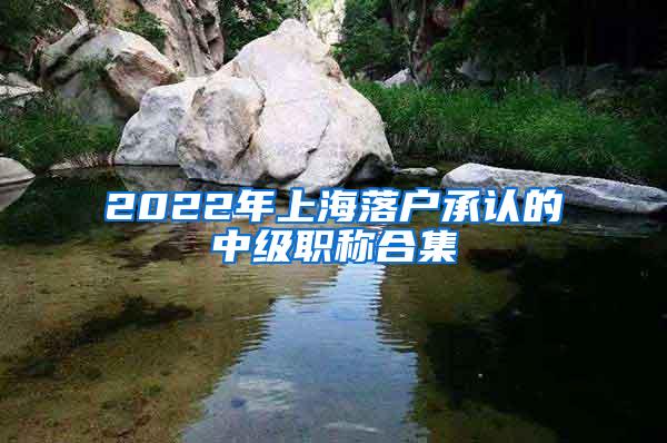 2022年上海落户承认的中级职称合集