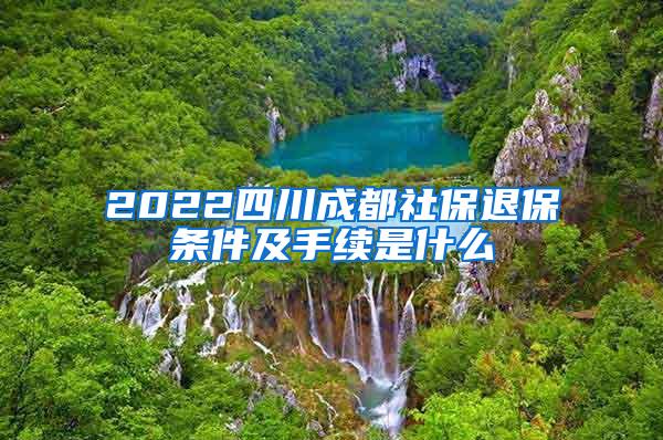 2022四川成都社保退保条件及手续是什么