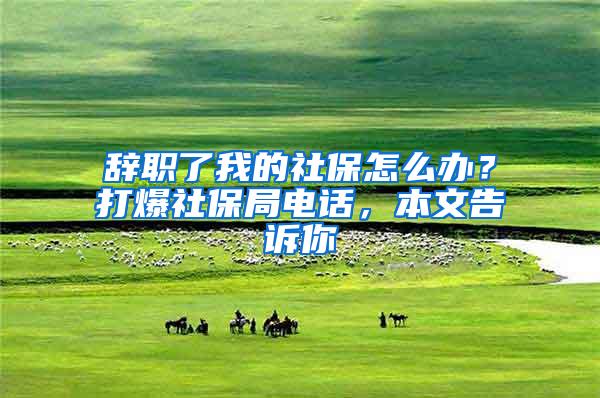辞职了我的社保怎么办？打爆社保局电话，本文告诉你