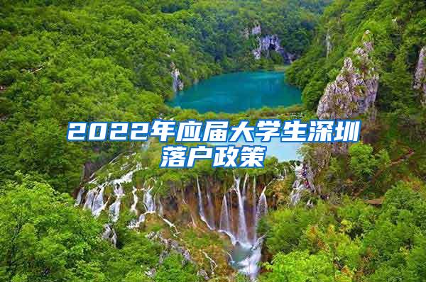 2022年应届大学生深圳落户政策