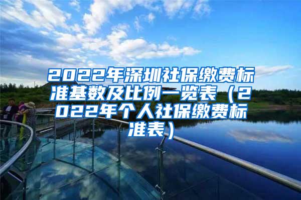 2022年深圳社保缴费标准基数及比例一览表（2022年个人社保缴费标准表）