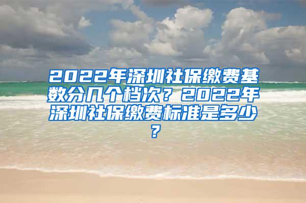 2022年深圳社保缴费基数分几个档次？2022年深圳社保缴费标准是多少？