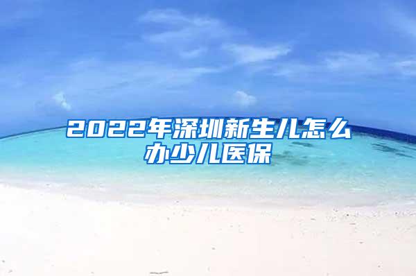 2022年深圳新生儿怎么办少儿医保