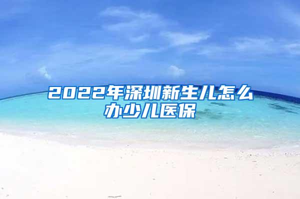 2022年深圳新生儿怎么办少儿医保