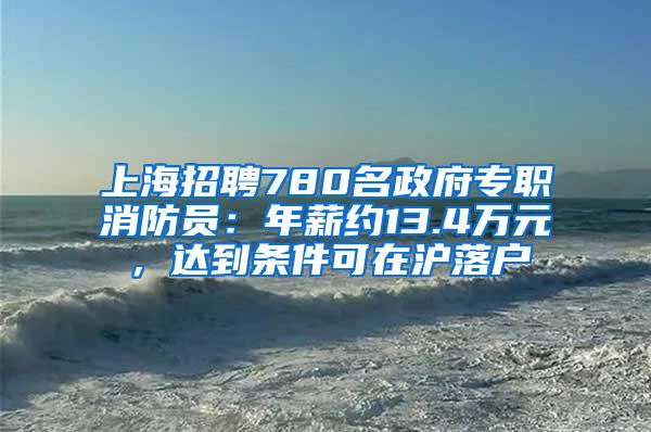 上海招聘780名政府专职消防员：年薪约13.4万元，达到条件可在沪落户