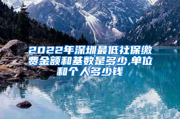 2022年深圳最低社保缴费金额和基数是多少,单位和个人多少钱