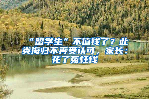 “留学生”不值钱了？此类海归不再受认可，家长：花了冤枉钱