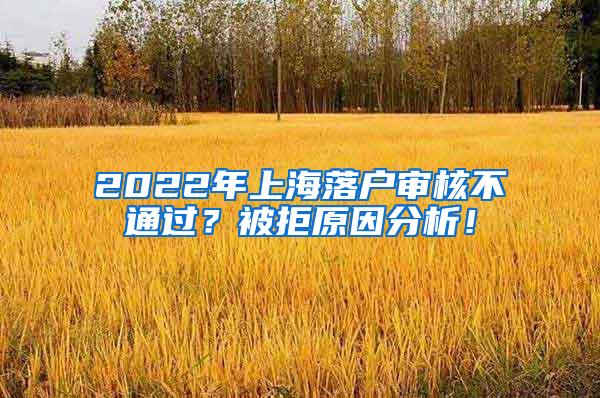 2022年上海落户审核不通过？被拒原因分析！