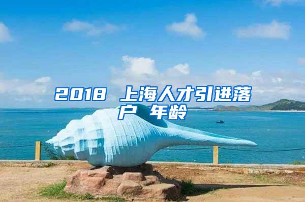 2018 上海人才引进落户 年龄