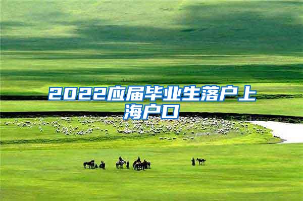 2022应届毕业生落户上海户口