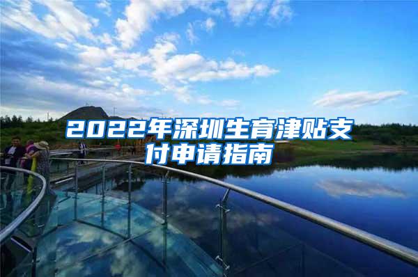 2022年深圳生育津贴支付申请指南