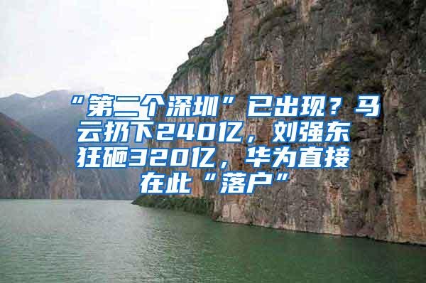 “第二个深圳”已出现？马云扔下240亿，刘强东狂砸320亿，华为直接在此“落户”