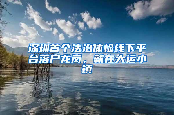 深圳首个法治体检线下平台落户龙岗，就在大运小镇