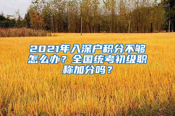 2021年入深户积分不够怎么办？全国统考初级职称加分吗？