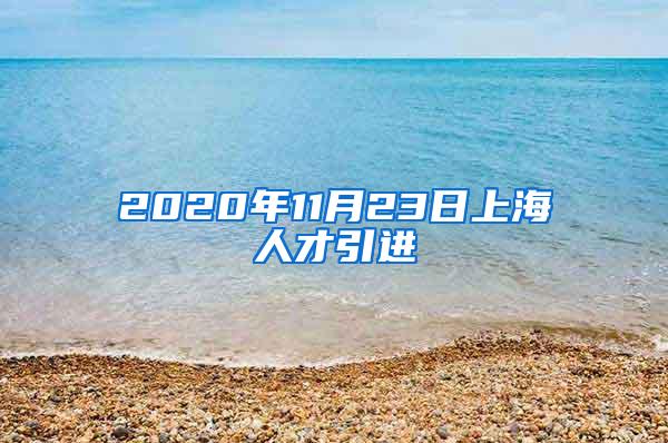 2020年11月23日上海人才引进
