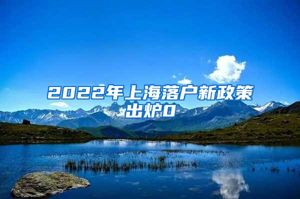 2022年上海落户新政策出炉0