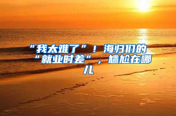 “我太难了”！海归们的“就业时差”，尴尬在哪儿