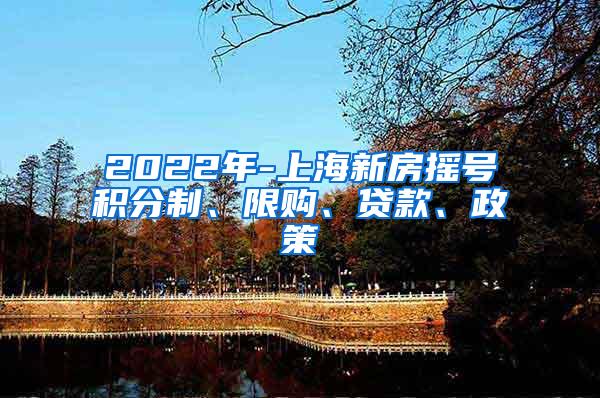 2022年-上海新房摇号积分制、限购、贷款、政策