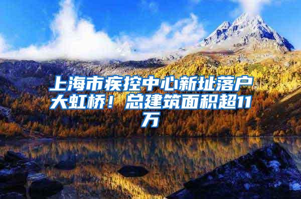 上海市疾控中心新址落户大虹桥！总建筑面积超11万㎡