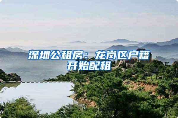 深圳公租房：龙岗区户籍开始配租