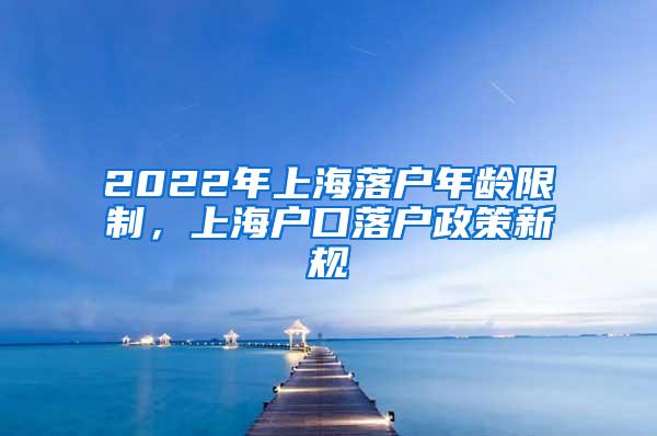 2022年上海落户年龄限制，上海户口落户政策新规