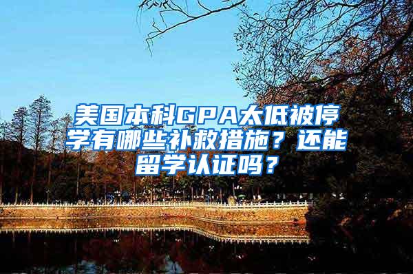 美国本科GPA太低被停学有哪些补救措施？还能留学认证吗？
