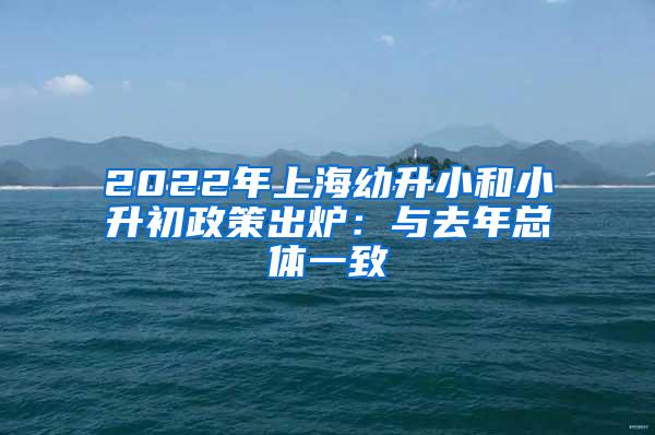 2022年上海幼升小和小升初政策出炉：与去年总体一致