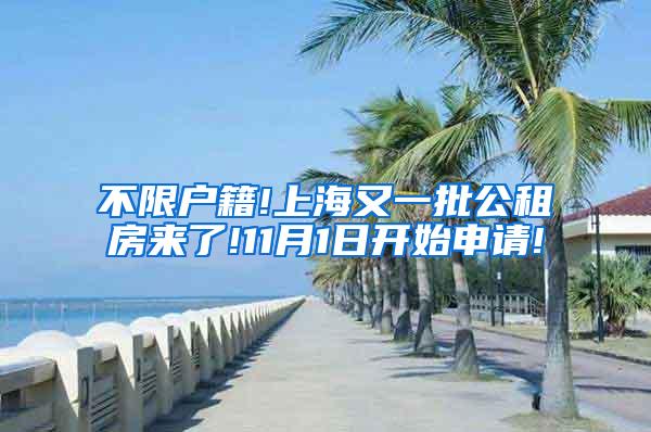 不限户籍!上海又一批公租房来了!11月1日开始申请!