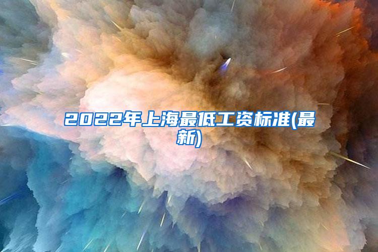 2022年上海最低工资标准(最新)