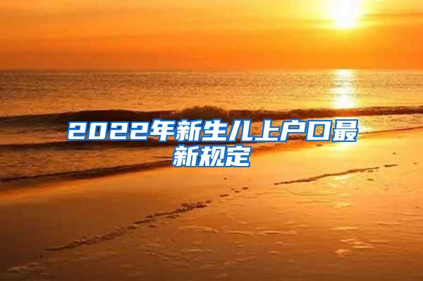 2022年新生儿上户口最新规定