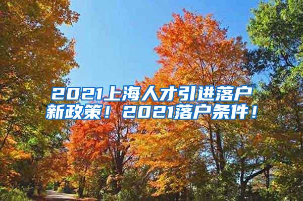 2021上海人才引进落户新政策！2021落户条件！