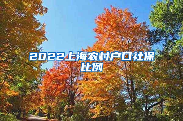 2022上海农村户口社保比例