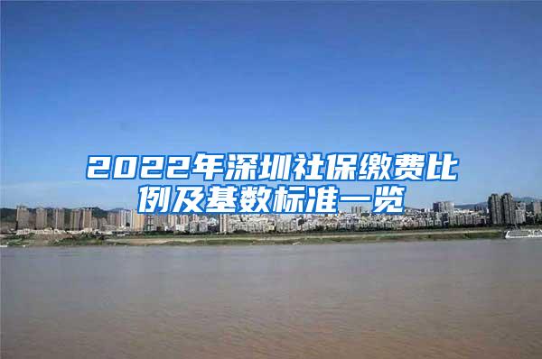 2022年深圳社保缴费比例及基数标准一览