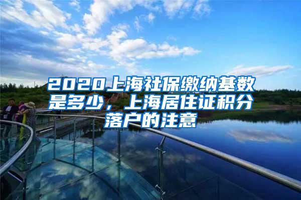 2020上海社保缴纳基数是多少，上海居住证积分落户的注意