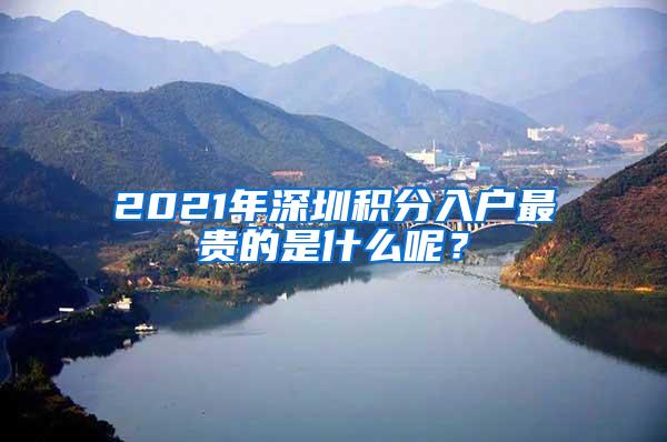 2021年深圳积分入户最贵的是什么呢？