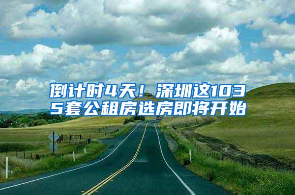 倒计时4天！深圳这1035套公租房选房即将开始