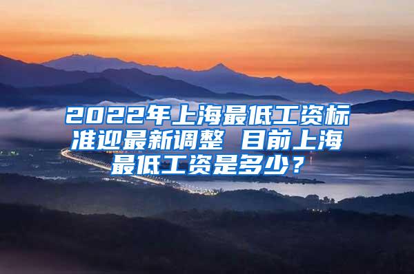 2022年上海最低工资标准迎最新调整 目前上海最低工资是多少？