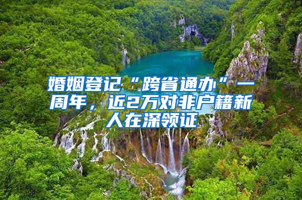 婚姻登记“跨省通办”一周年，近2万对非户籍新人在深领证