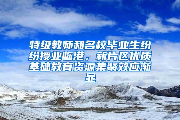 特级教师和名校毕业生纷纷授业临港，新片区优质基础教育资源集聚效应渐显