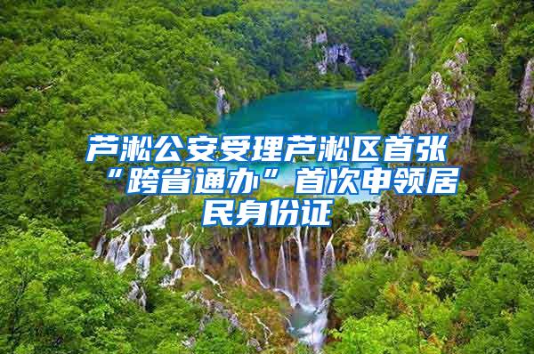 芦淞公安受理芦淞区首张“跨省通办”首次申领居民身份证