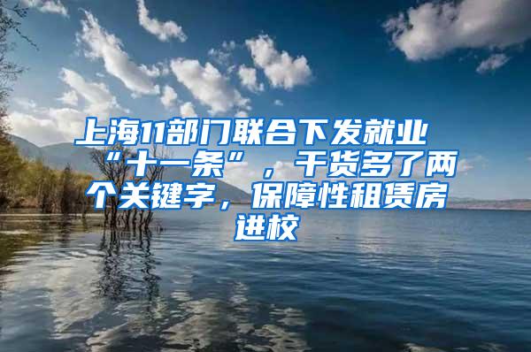 上海11部门联合下发就业“十一条”，干货多了两个关键字，保障性租赁房进校