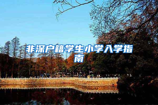 非深户籍学生小学入学指南