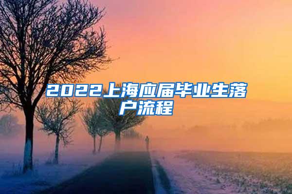 2022上海应届毕业生落户流程