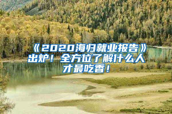 《2020海归就业报告》出炉！全方位了解什么人才最吃香！