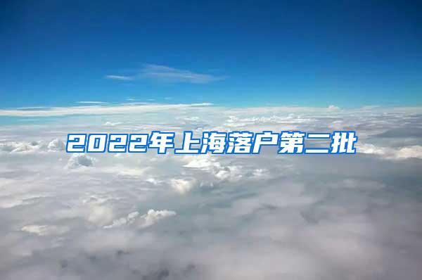 2022年上海落户第二批