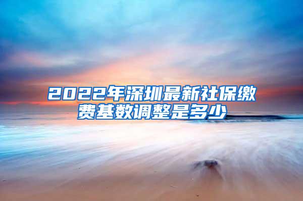 2022年深圳最新社保缴费基数调整是多少